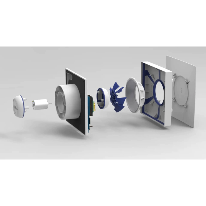 Ventilátor do kúpeľne/WC Renson Waves - ovládaný aplikáciou - senzor zápachu, vlhkosti a CO2 - Ø 100/125 mm