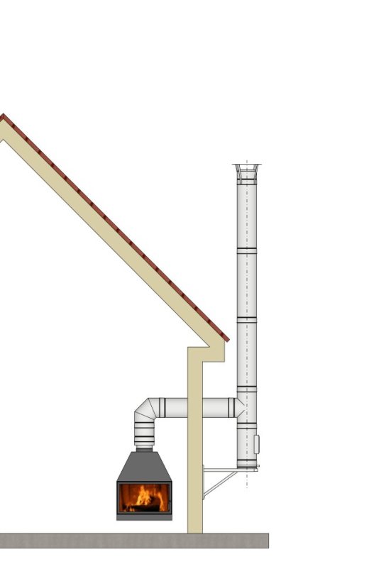 Nerezový komín  - 6M - 150mm