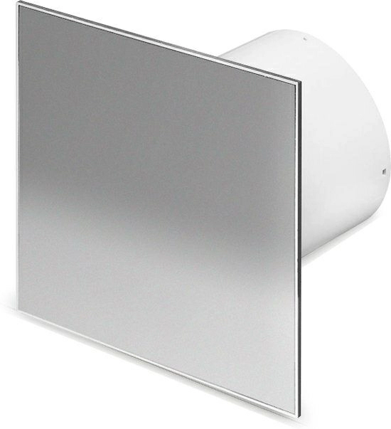 Ventilátor do kúpeľne Whisper Pro-Design - Ø100 mm - s časovačom dobehu - plochý nehrdzavejúca oceľ