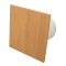 Ventilátor do kúpeľne Whisper Pro-Design - Ø100 mm - s časovačom dobehu - plochý drevený