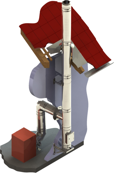 Nerezový komín  - 6M - 150mm
