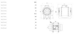 Ventilátor Vortice potrubný plastový LINEO 100 Q T