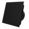 Ventilátor do kúpeľne Whisper Pro-Design - Ø100 mm - s časovačom dobehu - ploché sklo - matná čierna - čierny ventilátor