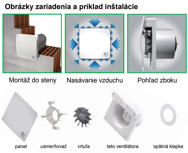 Ventilátor Vortice axiálny Punto Evo Flexo MEX 120/5″ LL 1S