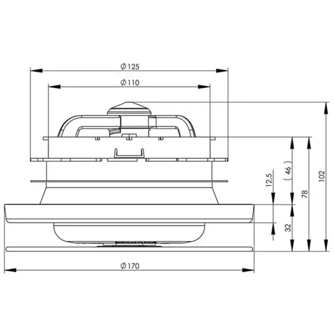 Výfukový ventil Zehnder ComfoValve Luna E125