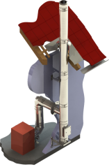 Nerezový komín - 6M - 150mm