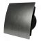 Ventilátor do kúpeľne Whisper Pro-Design - Ø100 mm - s časovačom dobehu - zakrivený plast - strieborno-čierny ventilátor