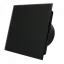Ventilátor do kúpeľne Whisper Pro-Design - Ø100 mm - s časovačom dobehu - ploché sklo - matná čierna - čierny ventilátor