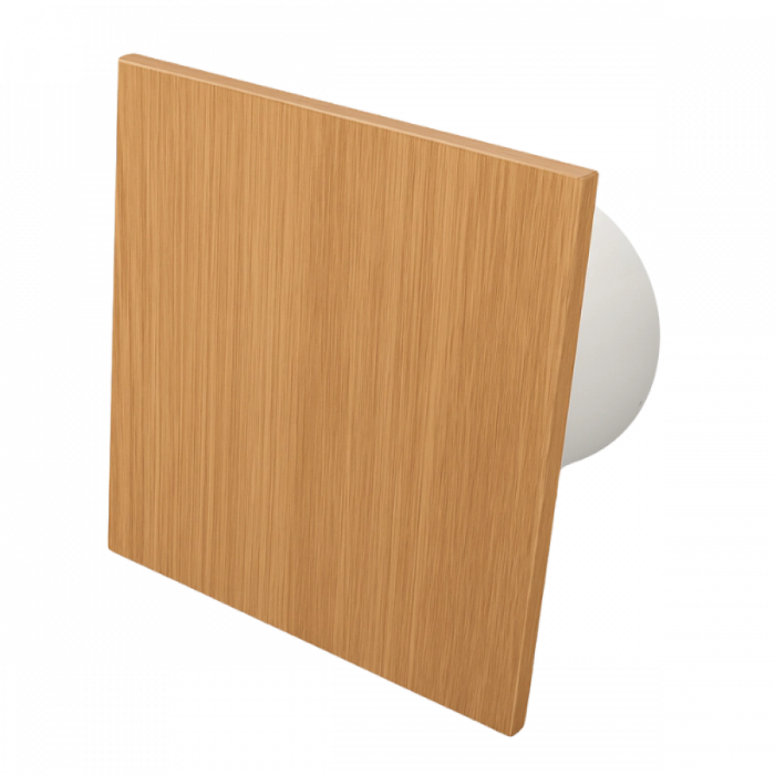 Ventilátor do kúpeľne Whisper Pro-Design - Ø100 mm - s časovačom dobehu - plochý drevený