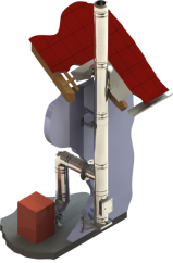 Nerezový komín  - 6M - 150mm