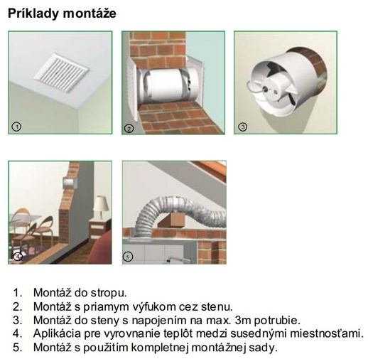 Ventilátor Vortice axiálny Punto MG 150/6″ LL T
